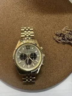 MICHAEL KORS ゴールド クロノグラフ腕時計のサムネイル