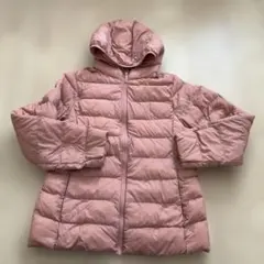 UNIQLOフード付きピンクダウンコート