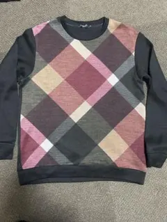 美品　ブラックレーベルクレストブリッジ　薄手ニットソー　M ワインレッド