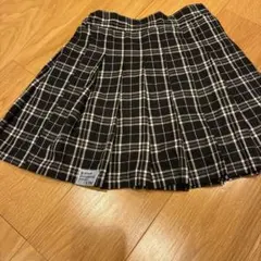 LTXC 黒と白のチェック柄スカート M(150)