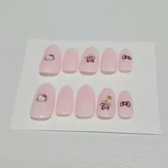 ハローキティデザイン ネイルチップ 10個セット