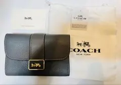 COACH ブルーグレー 三つ折り財布 新品未使用