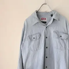 ラングラー Wrangler 90s シャンブレーシャツ　水色
