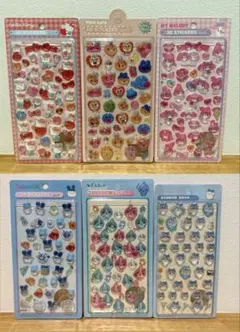 3Dステッカー 6枚セット まとめ割 ボンボンドロップシール ハチワレ