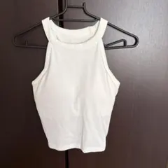GU カップ付き リブタンクトップ ホワイト Sのサムネイル