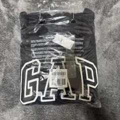 GAP リラックスフィット GAPロゴ ジップアップパーカー トゥルーブラック