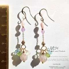 最終価格Sale❤春色♡ロングピアス⇄イヤリング