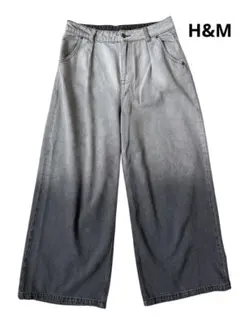 H&M ワイドデニム　グラデーション