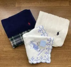【未使用品】ラルフローレン　ウエッジウッド　ハンドタオル3枚セット