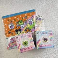 たまごっち一番くじ　テーブルウェア　ハンドタオル　ラバーチャーム　セット