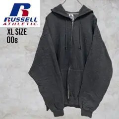 あやと様専用　ラッセルアスレチック ジップパーカー 古着 XL グレー 00s