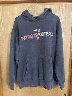 90s〜00s NFL PATRIOTS FOOTBALL パーカー グレー