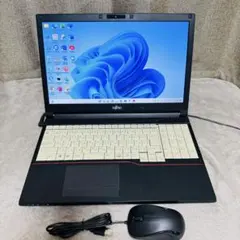 S412 富士通ノートパソコン i5メモリ8G高速Windows11オフィス付き