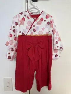 花柄着物風90サイズ【雛祭りなどに】