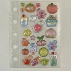 おすそわけ★ボンボンドロップシール　カメ　アイス　スイーツ　くだもの　喫茶店