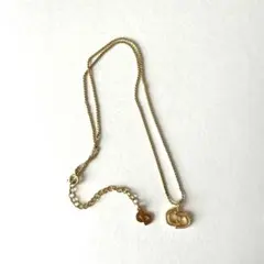 【ヴィンテージ】ディオール ゴールド ロゴプレート ネックレス