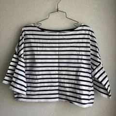 AP STUDIO ボートネックストライプショート丈Tシャツのサムネイル