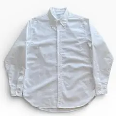 USA製 Brooks Brothers ポロカラーシャツ ホワイト マチ付き