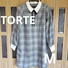 TORTE トルテ チェック柄長袖ワンピース Mサイズのサムネイル