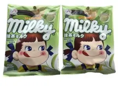 新品　不二家 ペコちゃんミルキー 抹茶ミルク 2袋セットのサムネイル