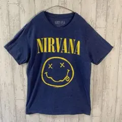 公式　NIRVANA バンド半袖Tシャツ ニコちゃん スマイル ロックＴ