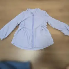 薄紫色 フルジップ ラッシュガード 90cm