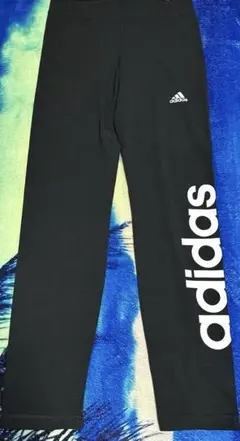 adidas スリムフィットパンツ 黒　160サイズ