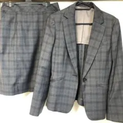 Perfect Suit Factory グレー チェック レディーススーツ7号