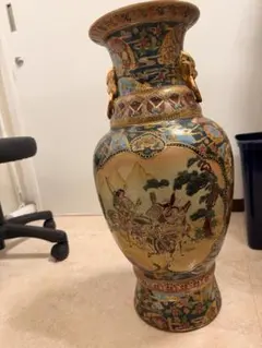大型陶器壺 飴釉 双耳壺 高さ80cm 花瓶 花器 民藝 和風インテリア