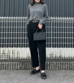 UNIQLO　ヒートテック　タックテーパードパンツ　ブラック