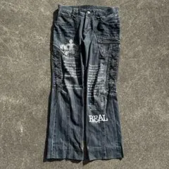 90s 00s vintage ペイントデニム　archive グランジ　y2k