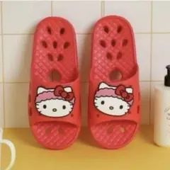 新品 タグ付き ハローキティ レッド　サンダル スリッパ サンリオのサムネイル
