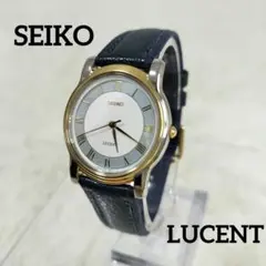 【美品】セイコー 腕時計 LUCENT 5E21-6E00 3針 ゴールド