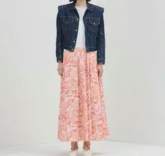 極美品 ヘラルボニー フレアスカート 「無題(春) 」 総柄 現行販売品
