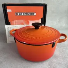 ル・クルーゼ ココットロンド 両手鍋 18cm レッド ゴールドツマミ
