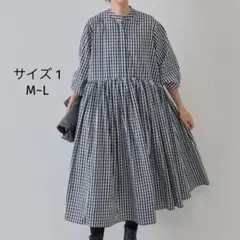 ✨定価2.4万円✨ビアズリー　先染めギャザーワンピース　ロング　ギンガムチェック