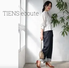 TIENS ecoute タックで細見え❤️クラシックカフスシャツ ホワイトのサムネイル