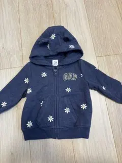 GAP フラワー刺繍 フード付きパーカー 6-12ヶ月