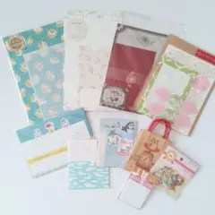 レターセット カード メモ帳 封筒 シール まとめ売り「使用済み」