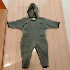 EAGLE フード付きロンパース 12ヶ月 グレー