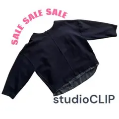 スタジオクリップ　フリーサイズ五分袖　studioCLIP ネイビーアンサンブル