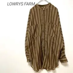 【ローリーズファーム】レディース　シャツシアー　ゆったり　カジュアル　ストライプ