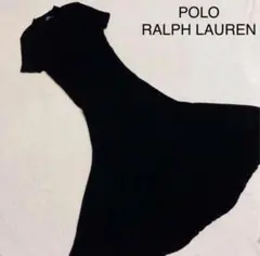 POLO RALPH LAUREN フレンチスリーブ ニットワンピース ブラックのサムネイル