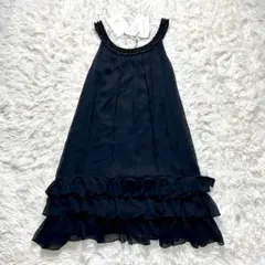 【新品・未使用】グレースコンチネンタル ティアード ワンピース ビジュー シルク