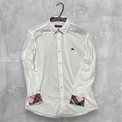 BURBERRY BLACK LABEL シャツ ホワイト ホースロゴ M 白