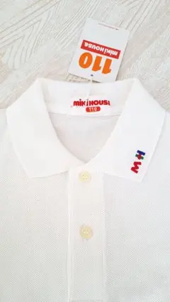 新品未使用　ミキハウス　長袖ポロシャツ　110