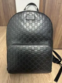 GUCCI グッチ　ブラック レザー リュック
