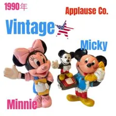 希少✳︎1990年 Applause社 ミッキー＆ミニー フィギュアセット