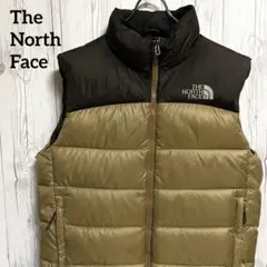 ノースフェイス　ダウンベスト　700フィル　メンズｌ　韓国100　ブラウン黄土色