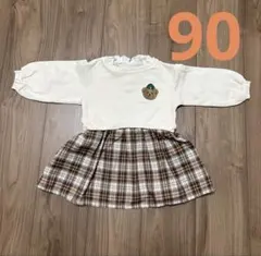 むー様専用petit main プティマイン　くま　刺繍　ワンピース